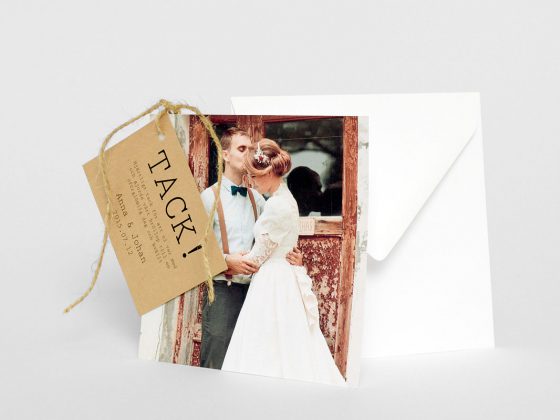Visby tackort bröllop med kuvert