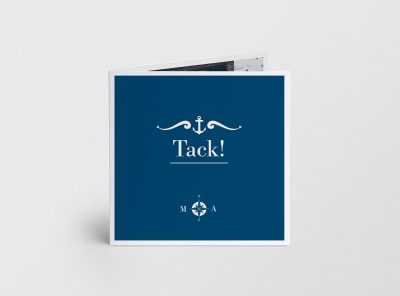 tackkort marinblå