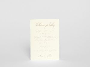 Handgjort papper bröllopskort Särö
