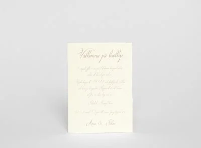 Handgjort papper bröllopskort Särö