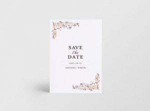 Save the date kort small Flora