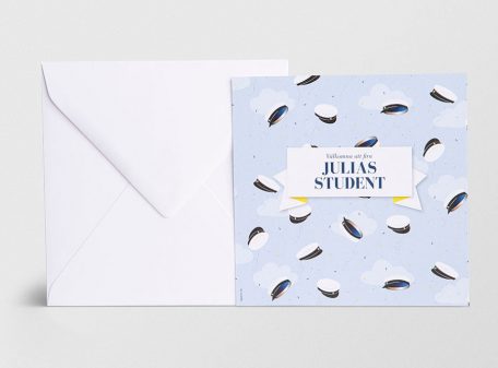 studentinbjudan Studentmössa med kuvert