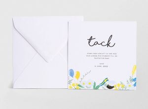 Tackkort student Fägring med kuvert