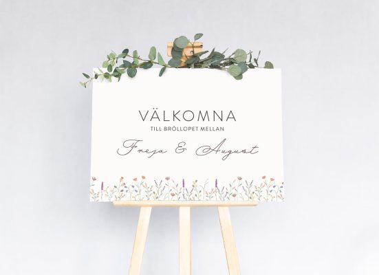 Välkomstskylt Lycka för bröllop, student och fest