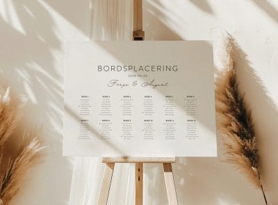 bordsplaceringsskylt bröllop