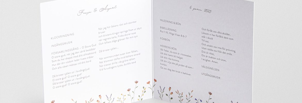 trycksaker begravning